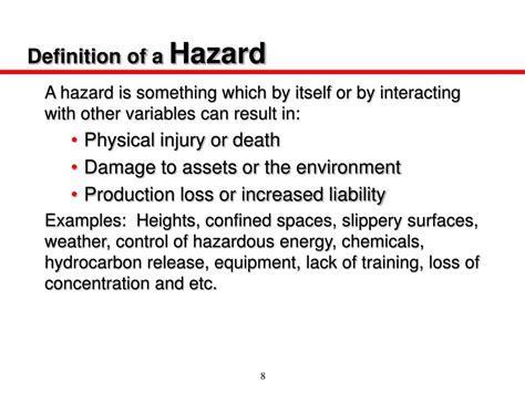 federal definition of hazard.
